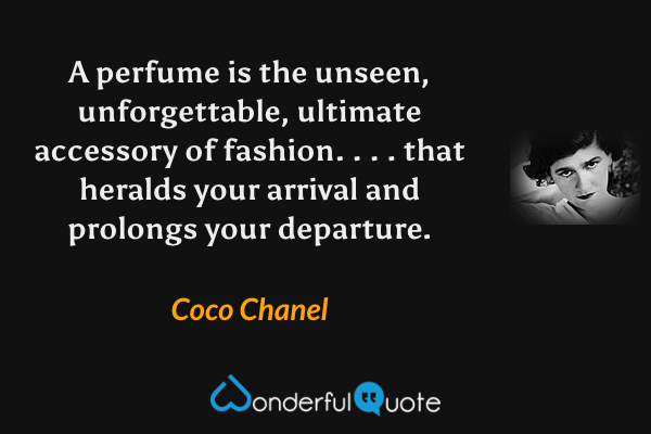 Coco Chanel Quote Perfume