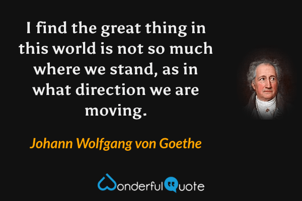 Johann Wolfgang von Goethe - What is not started today is